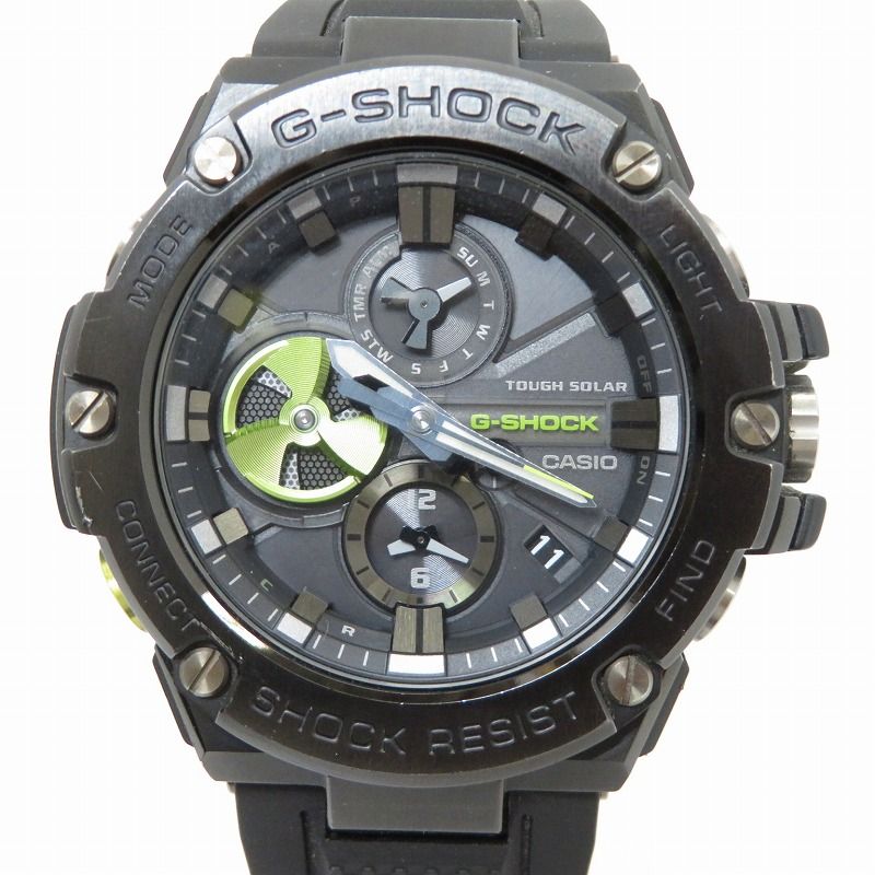 【瀬戸大橋店】 中古 G-SHOCK | ジーショック 腕時計 アナデジソーラー G-STEEL/GST-B100 Series GST-B100B-1A3JF ブラック 【131】