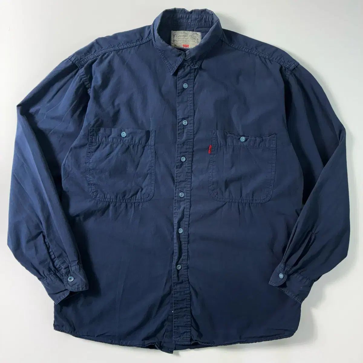 LEVI'S リーバイス 90s 赤タブ コットン ネイビー シャツ