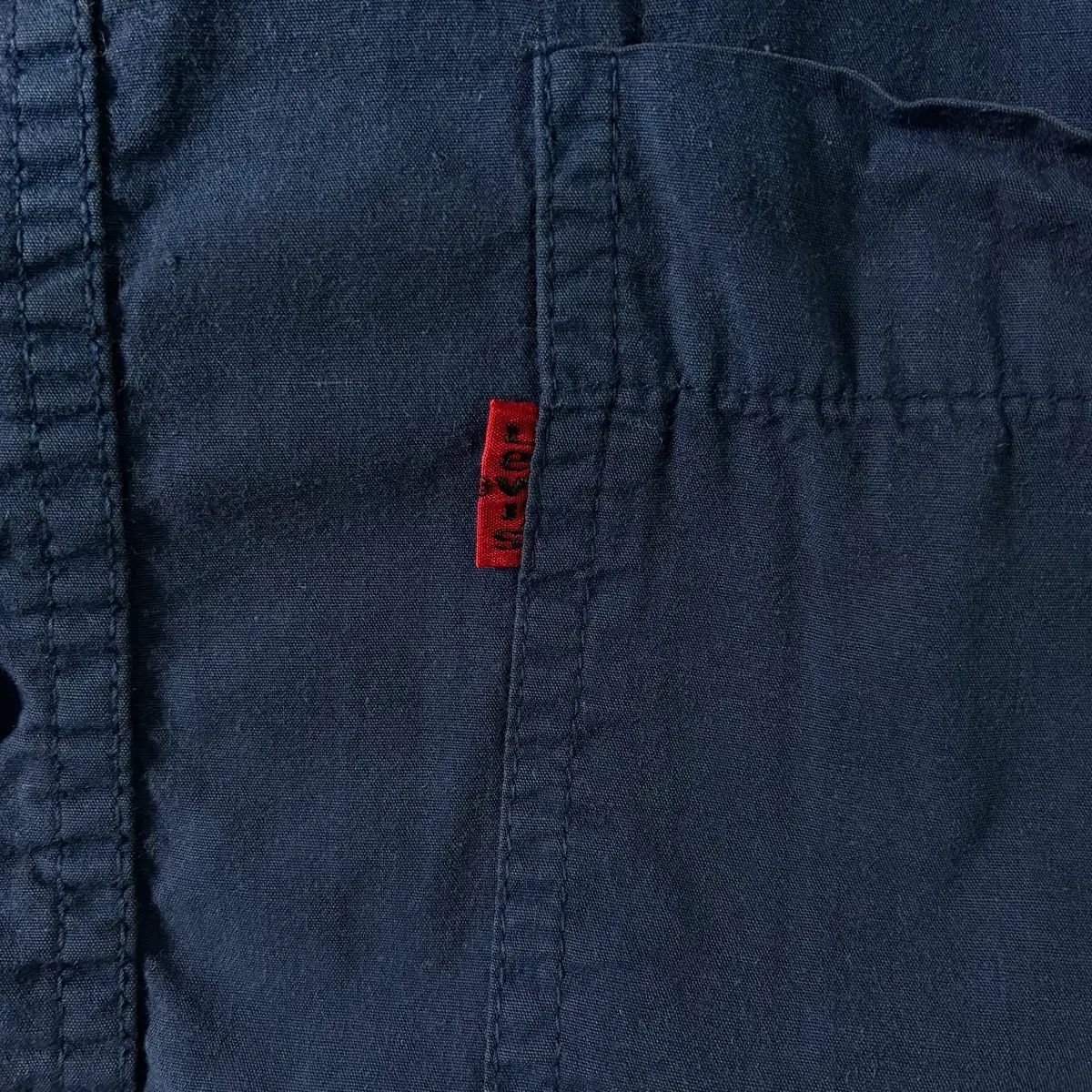 LEVI'S リーバイス 90s 赤タブ コットン ネイビー シャツ