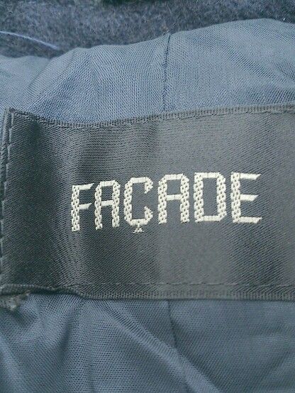 ■ ◎ FACADE ファサード シンプル きれいめ 長袖 ステンカラー コート ネイビー メンズ P 【1307150003172】