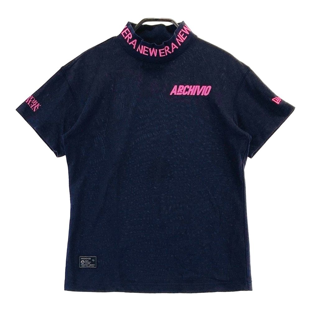 【アルチビオ】極美品 モックネック 総柄 ネイビー 36サイズ レディース サイズ：36 ARCHIVIO アルチビオ ×NEW ERA モックネック 半袖Tシャツ
