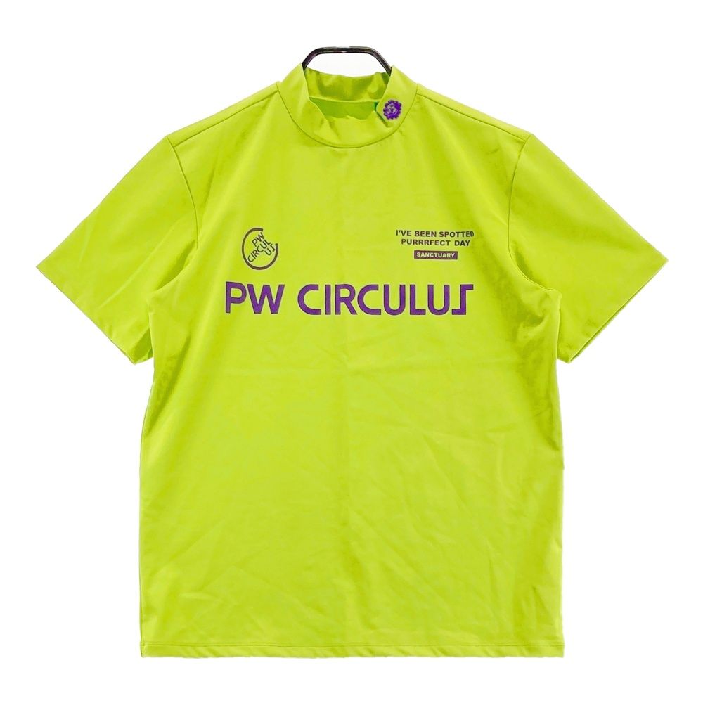 サイズ：M PW CIRCULUS ピーダブリュサーキュラス ハイネック 半袖Tシャツ グリーン系 [240101681264] ゴルフウェア メンズ ストスト