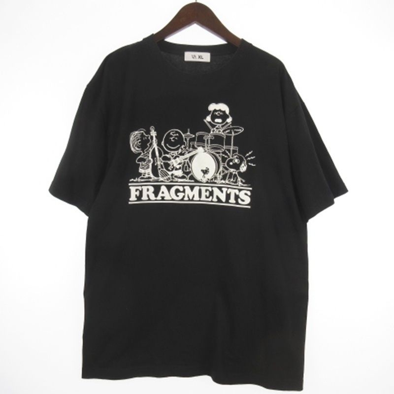 フラグメントデザイン FRAGMENT DESIGN ×VA ×PEANUTS Tシャツ 半袖 VBM-25200-C ブラック XL