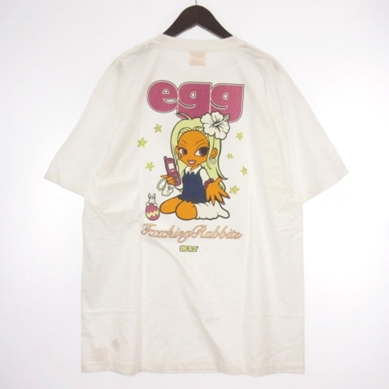 # FR2 × egg Tシャツ カットソー 半袖 プリント FRC4520 ホワイト XL # FR2 × egg Tシャツ カットソー 半袖 プリント FRC4520 ホワイト XL