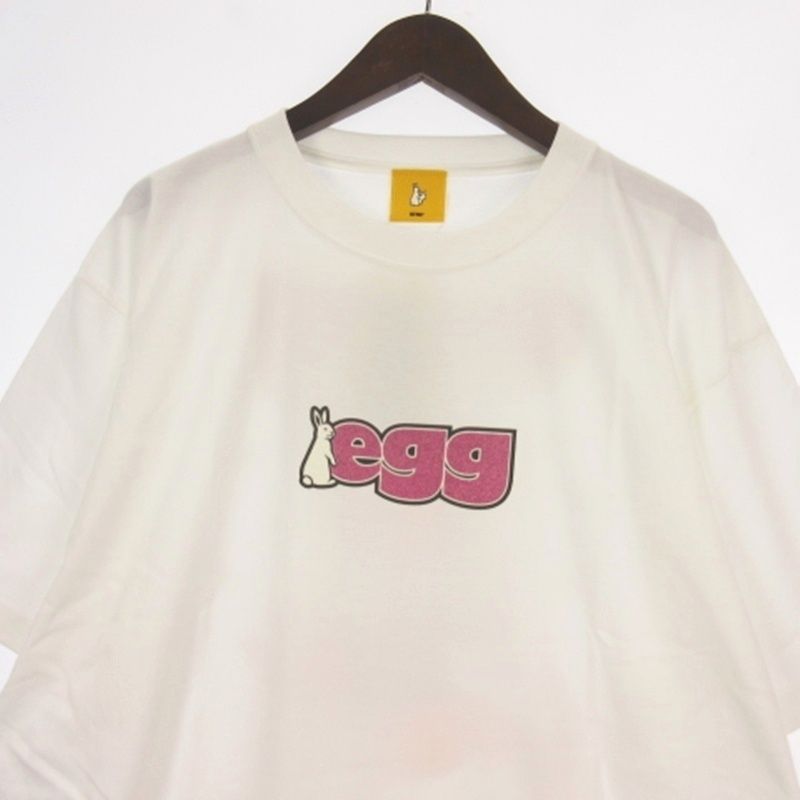 # FR2 × egg Tシャツ カットソー 半袖 プリント FRC4520 ホワイト XL # FR2 × egg Tシャツ カットソー 半袖 プリント FRC4520 ホワイト XL
