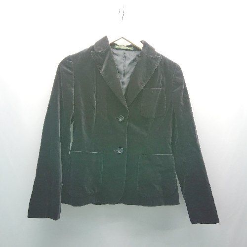 ◇ NEW YORKER 無地 シンプル シック 大人っぽい キレイめ 長袖 ジャケット サイズ7AR ブラック レディース E 【1307210008987】