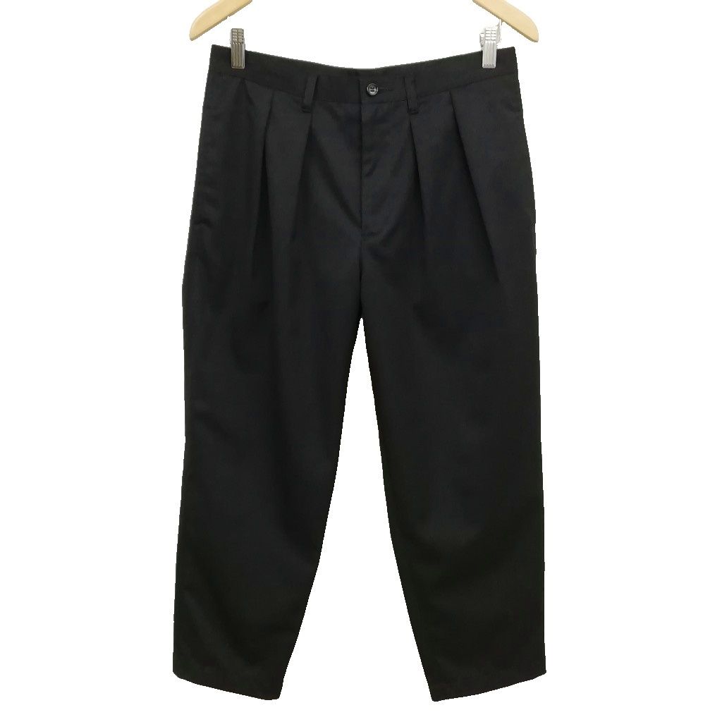 トリココムデギャルソン tricot COMME des GARCONS TT-P001 AD2017 タックパンツ テーパードパンツ 美品 M ブラック