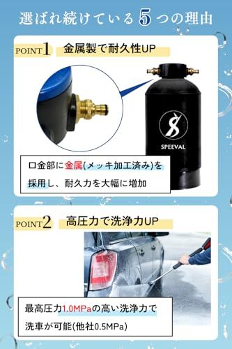 SPEEVAL 純水器 洗車用【新型 メタルネジ口金】11Lタンク FRP製耐圧タンク 1.0MPa タンクカバー 2mホース TDSメーター 付属 イオン交換樹脂充填済み (ブラック)(沖縄・離島の方不可) 2b56f791