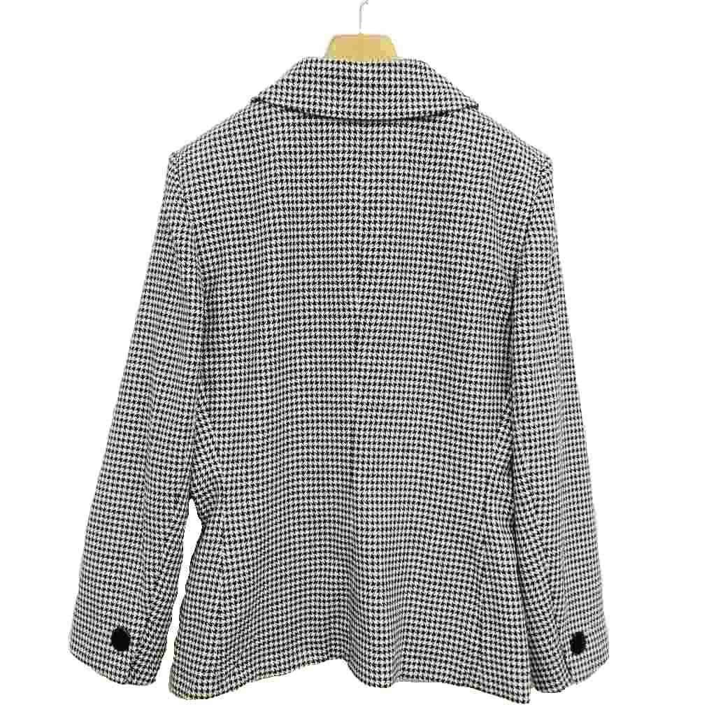 イヴサンローラン YVES SAINT LAURENT 美品 ヴィンテージ 千鳥格子 スカート スーツ セットアップ 36 ブラック ホワイト