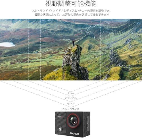 AKASO EK7000 Pro アクションカメラ 4K 2000万画素 タッチパネル式 Type-C外部マイク対応 手ブレ補正 WIFI搭載 広角レンズ 40m防水 水中カメラ HDMI出力 スポーツ 2つ1350mAhバッテリー 豊富なア 9c1e253f