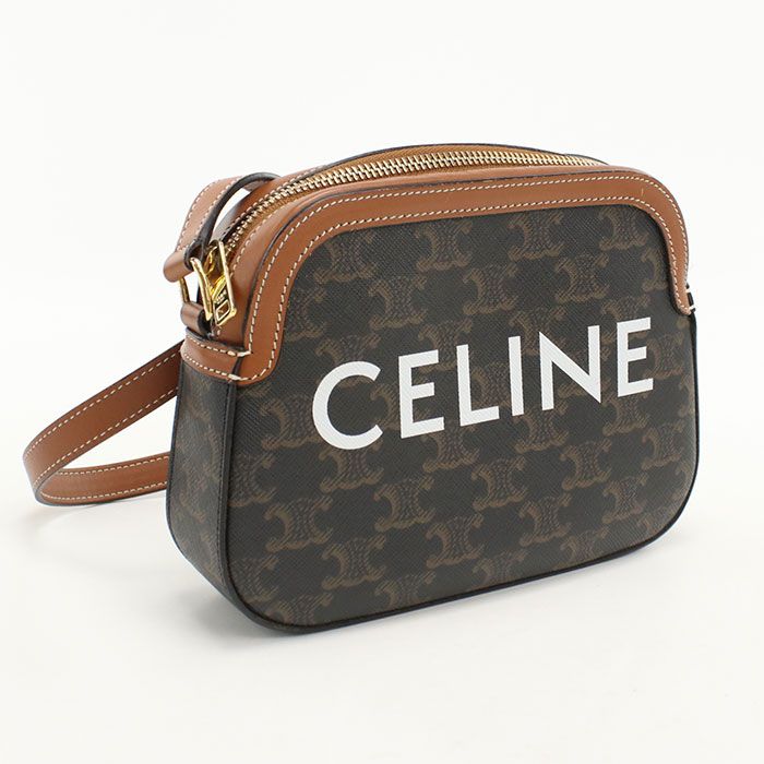 CELINE セリーヌ トリオンフキャンバス 191522 斜め掛け ショルダーバッグ PVC/カーフ【中古】 レディース