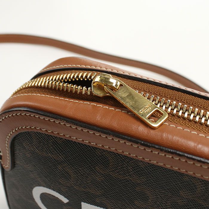 CELINE セリーヌ トリオンフキャンバス 191522 斜め掛け ショルダーバッグ PVC/カーフ【中古】 レディース