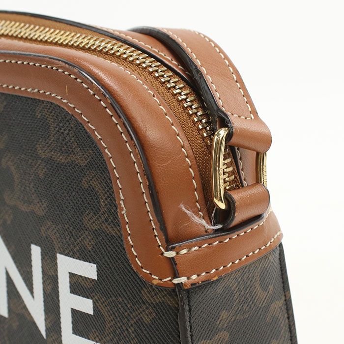 CELINE セリーヌ トリオンフキャンバス 191522 斜め掛け ショルダーバッグ PVC/カーフ【中古】 レディース