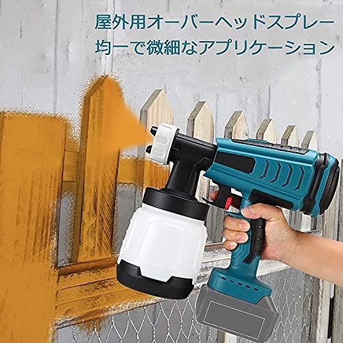 充電式スプレーガン ペイントスプレー 幅調整式電動ガン 充電式小型電動ガン マキタ18Vバッテリー対応 塗装 ウッドデッキwb c4aa2a1a