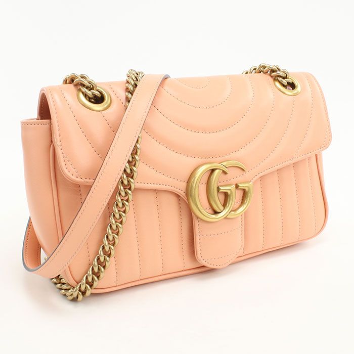 GUCCI グッチ ミディアム ショルダーバッグ GGマーモント 443497 ショルダーバッグ/キルティングレザー【中古】 レディース
