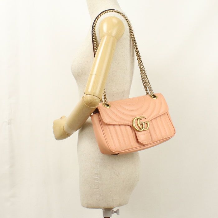 GUCCI グッチ ミディアム ショルダーバッグ GGマーモント 443497 ショルダーバッグ/キルティングレザー【中古】 レディース GUCCI グッチ ミディアム ショルダーバッグ GGマーモント 443497 ショルダーバッグ/キルティングレザー【中古】 レディース