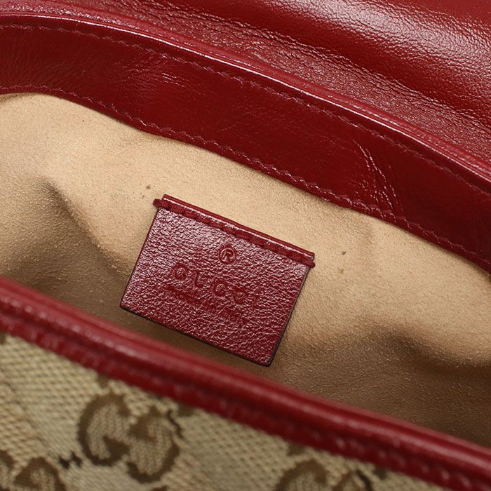 GUCCI グッチ ミニ トップハンドルバッグ GGマーモント 583571 ハンドバッグ GGキャンバス/レザー【中古】 レディース GUCCI グッチ ミニ トップハンドルバッグ GGマーモント 583571 ハンドバッグ GGキャンバス/レザー【中古】 レディース