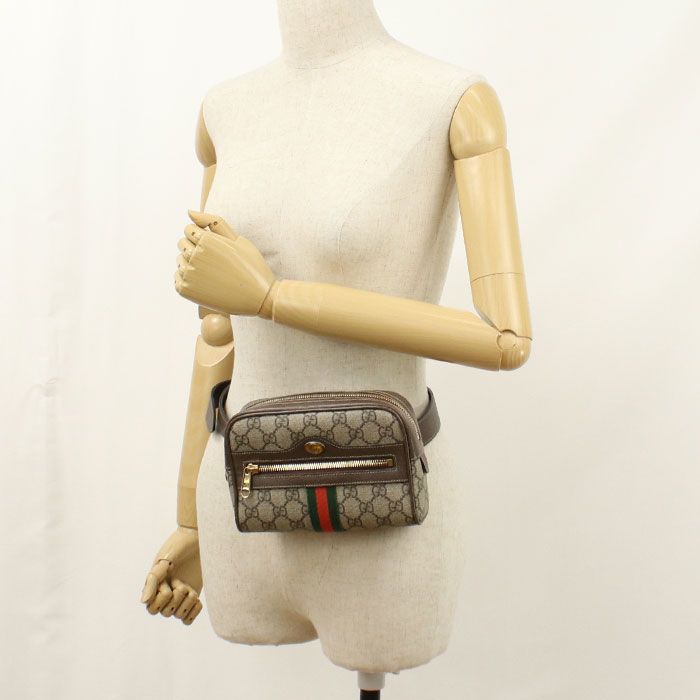 GUCCI グッチ ベルトバッグ オフィディア 517076 ボディバッグ GGスプリーム/レザー【中古】 レディース GUCCI グッチ ベルトバッグ オフィディア 517076 ボディバッグ GGスプリーム/レザー【中古】 レディース