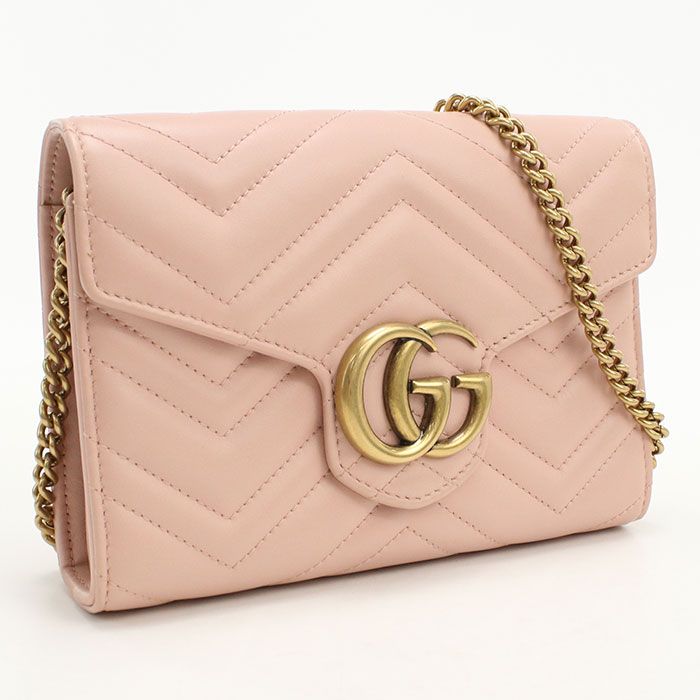 GUCCI グッチ GGマーモント 474575 チェーンウォレット/キルティングレザー【中古】 レディース