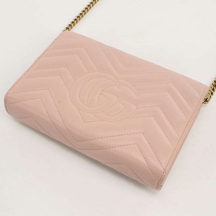 GUCCI グッチ GGマーモント 474575 チェーンウォレット/キルティングレザー【中古】 レディース GUCCI グッチ GGマーモント 474575 チェーンウォレット/キルティングレザー【中古】 レディース