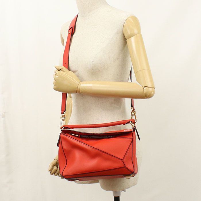 LOEWE ロエベ 2WAY パズル ハンドバッグ カーフ【中古】 レディース