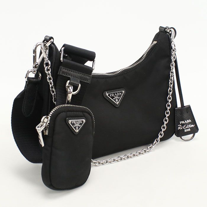 送料無料】PRADA プラダ 1BH058 斜め掛け ショルダーバッグ ナイロン