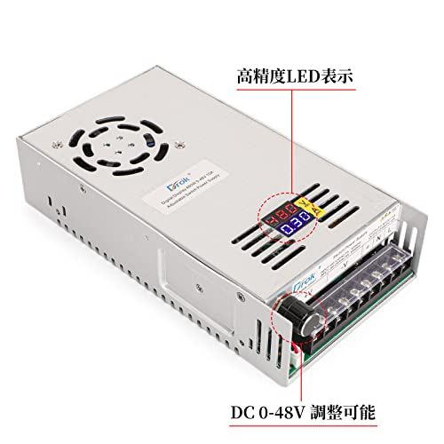 DROK スイッチング電源 AC 110/220V→DC 0-48V 10A 480W 電圧調整可能 安定化 直流電源変換器 過負荷電圧遮断 放熱ファン付き コンバーターwb 6d817057 DROK スイッチング電源 AC 110/220V→DC 0-48V 10A 480W 電圧調整可能 安定化 直流電源変換器 過負荷電圧遮断 放熱ファン付き コンバーターwb 6d817057