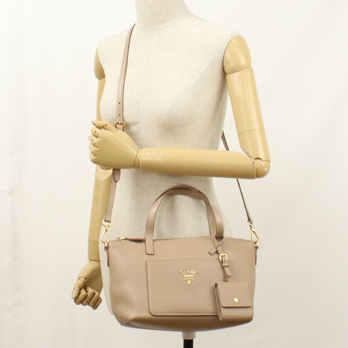 PRADA プラダ 2WAY 1BA068 ハンドバッグ レザー【中古】 レディース