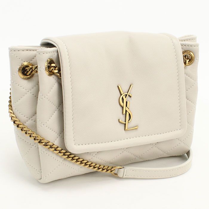 SAINT LAURENT サンローラン ノリータ ミニ YSLモノグラム 672738 ショルダーバッグ/キルティングレザー【中古】 レディース