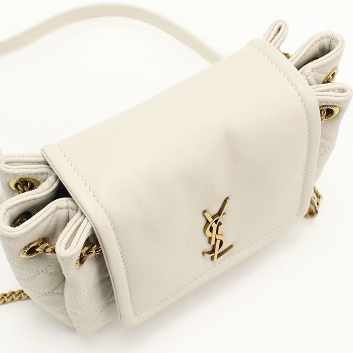 SAINT LAURENT サンローラン ノリータ ミニ YSLモノグラム 672738 ショルダーバッグ/キルティングレザー【中古】 レディース SAINT LAURENT サンローラン ノリータ ミニ YSLモノグラム 672738 ショルダーバッグ/キルティングレザー【中古】 レディース