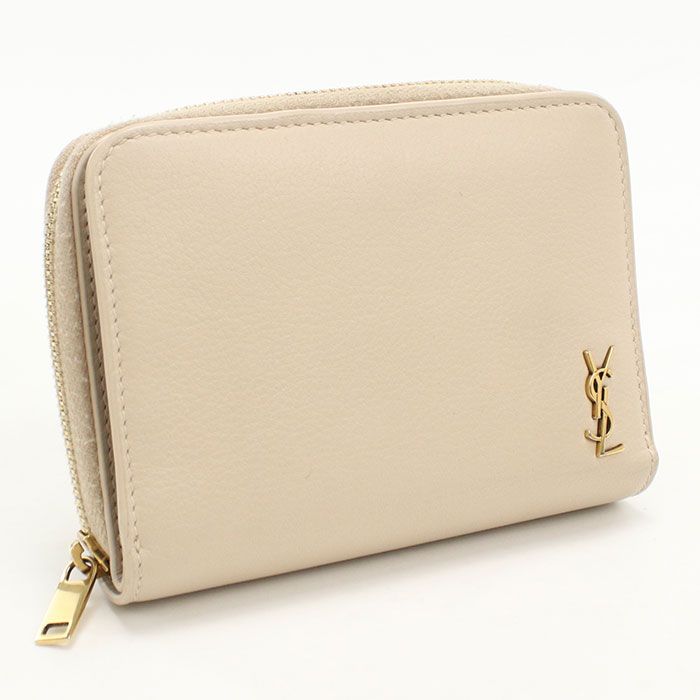 SAINT LAURENT サンローラン 635263 二つ折り財布 カーフ【中古】 レディース