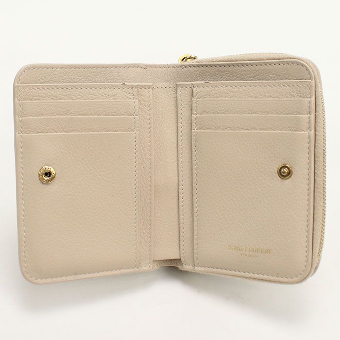 SAINT LAURENT サンローラン 635263 二つ折り財布 カーフ【中古】 レディース SAINT LAURENT サンローラン 635263 二つ折り財布 カーフ【中古】 レディース