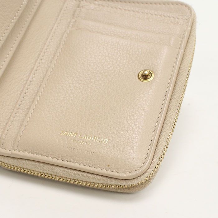 SAINT LAURENT サンローラン 635263 二つ折り財布 カーフ【中古】 レディース SAINT LAURENT サンローラン 635263 二つ折り財布 カーフ【中古】 レディース