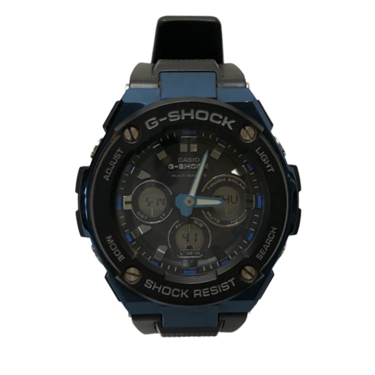 CASIO カシオ ジーショック G-STEEL GST-W300G-1A2JF 電波ソーラー ブラック×ブルー メンズ 腕時計 中古 T11205575