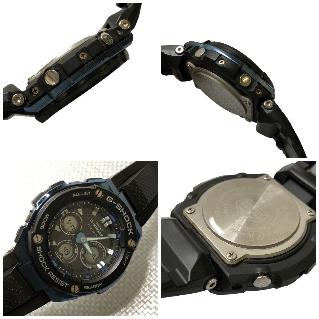 CASIO カシオ ジーショック G-STEEL GST-W300G-1A2JF 電波ソーラー ブラック×ブルー メンズ 腕時計 中古 T11205575 CASIO カシオ ジーショック G-STEEL GST-W300G-1A2JF 電波ソーラー ブラック×ブルー メンズ 腕時計 中古 T11205575