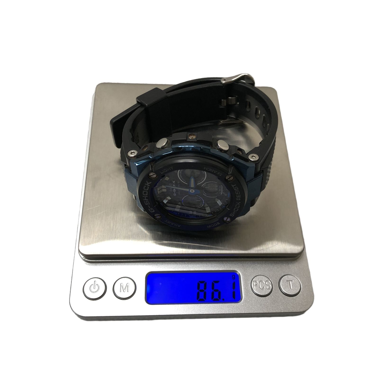 CASIO カシオ ジーショック G-STEEL GST-W300G-1A2JF 電波ソーラー ブラック×ブルー メンズ 腕時計 中古 T11205575 CASIO カシオ ジーショック G-STEEL GST-W300G-1A2JF 電波ソーラー ブラック×ブルー メンズ 腕時計 中古 T11205575