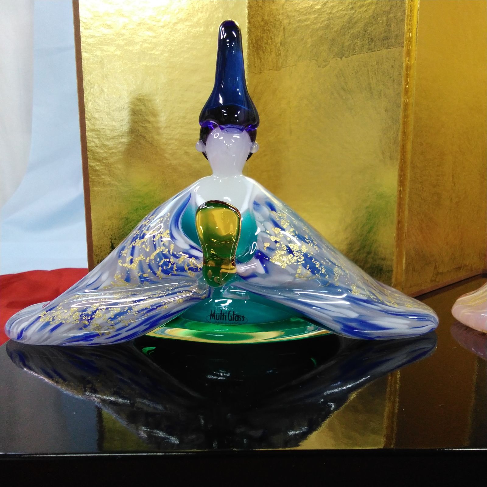 手造りマルティグラスお雛様/親王飾り上品で豪華/コンパクトいつまでも