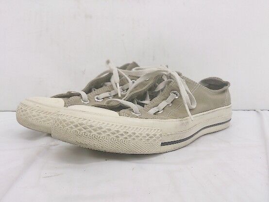 ◇ converse ALL STAR STITCHING OX 31304340 定番 人気 スニーカー シューズ サイズ24.0cm カーキ ベージュ レディース P 【1307250008602】