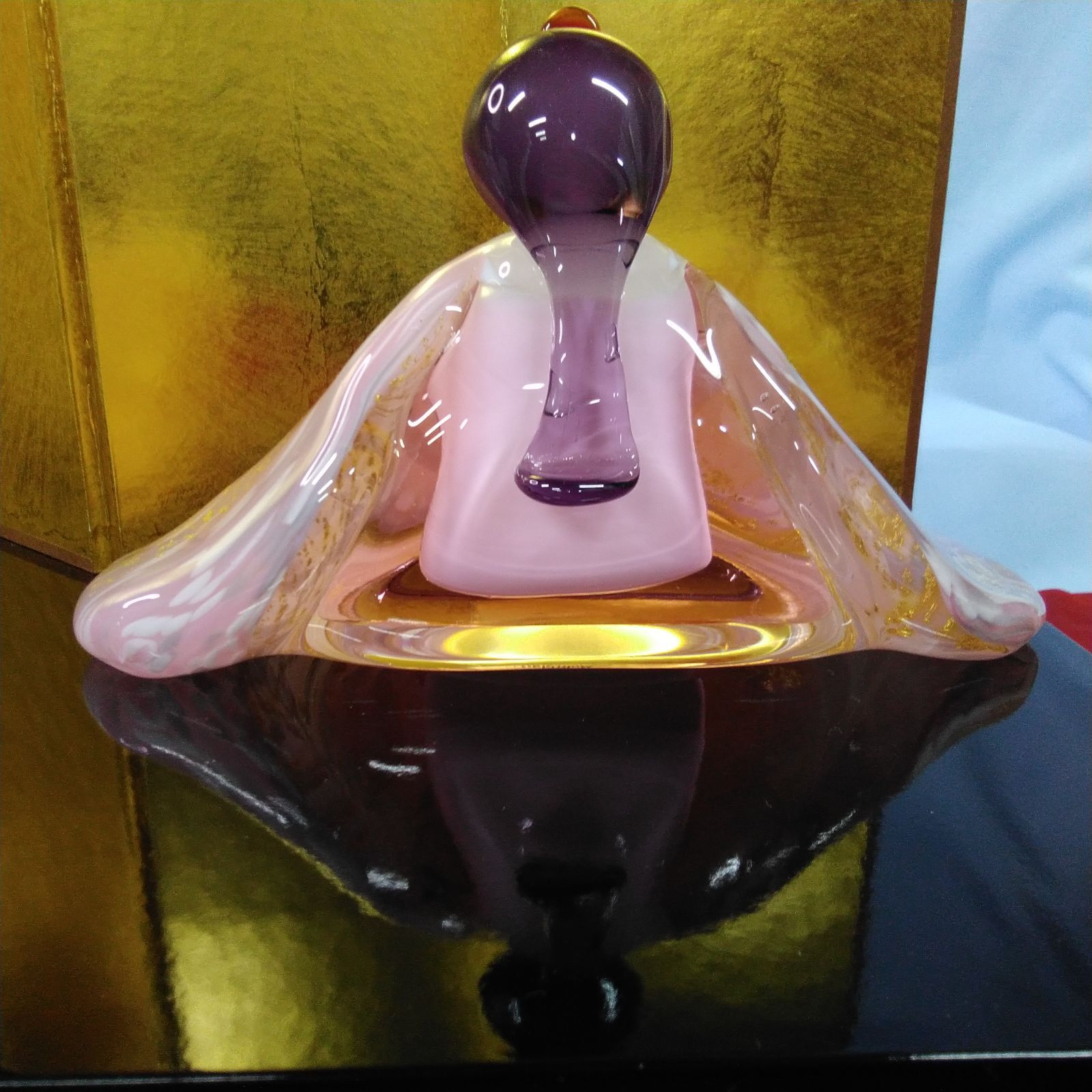 手造りマルティグラスお雛様/親王飾り上品で豪華/コンパクトいつまでも