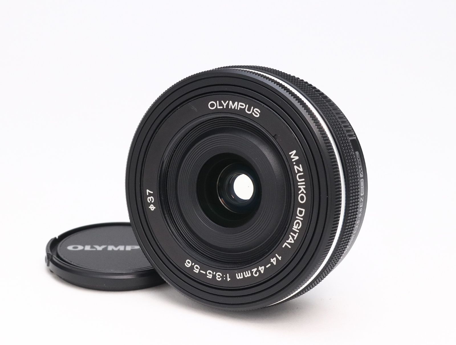 AB- (良品) OLYMPUS オリンパス M.ZUIKO DIGITAL ED 14-42mm F3.5-5.6 EZ ブラック パンケーキズームレンズ MFT 初期不良返品対応 55-73