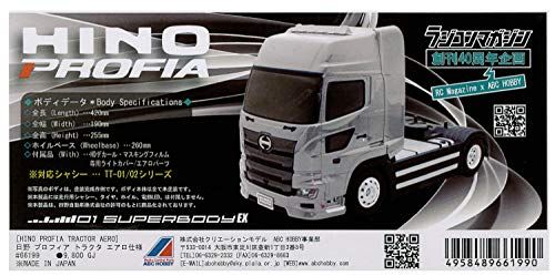 ABCホビー 日野ﾌﾟﾛﾌｨｱ ｴｱﾛ仕様 ﾎﾞﾃﾞｨ 66199 RCカー部品