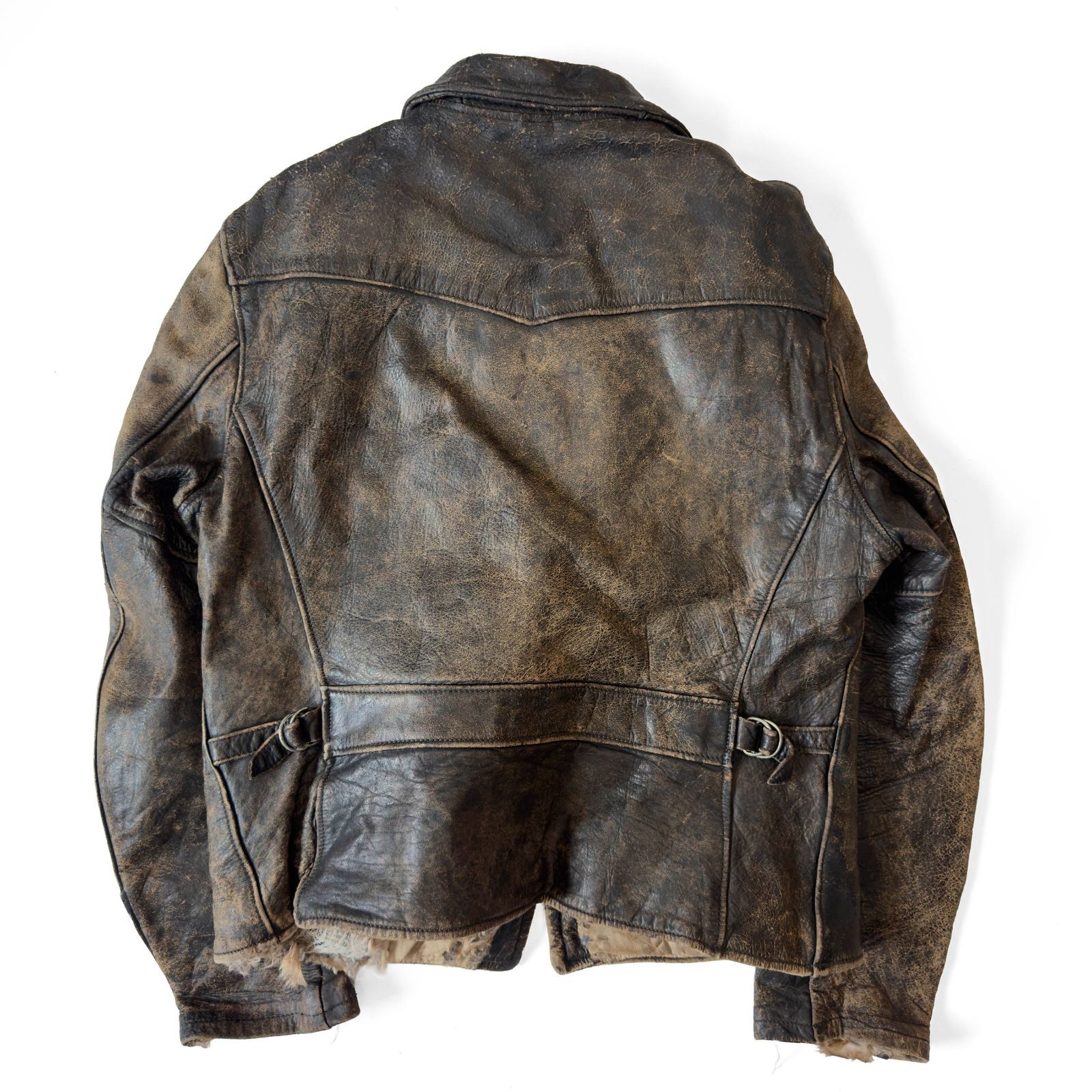 ビンテージ　レザージャケット　1940s ホースハイド　US36位 1950s ビンテージ ホースハイド レザージャケット 馬革 50s 黒