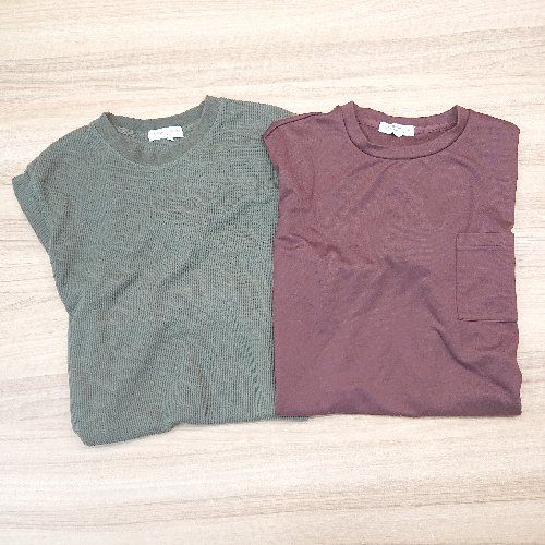 ◇ 《 adayinthelife アデイインザライフ まとめ売り2点セット サイズL 無地 クルーネック ニット/Tシャツ レディース 》 E 【1307260018950】