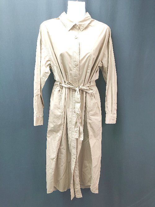 ◇ UNITED ARROWS フロントボタン 胸ポケット シンプル 長袖 ポロシャツ 表記なし ベージュ メンズレディース E 【1308160016701】