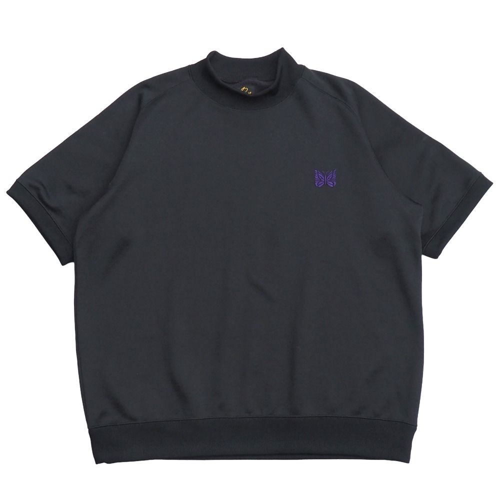 Needles ニードルズ S/S Mock Neck Shirt カットソー サイズM 半袖 リブ ロゴ刺繍 ブランド古着【中古】20260515/RA9404