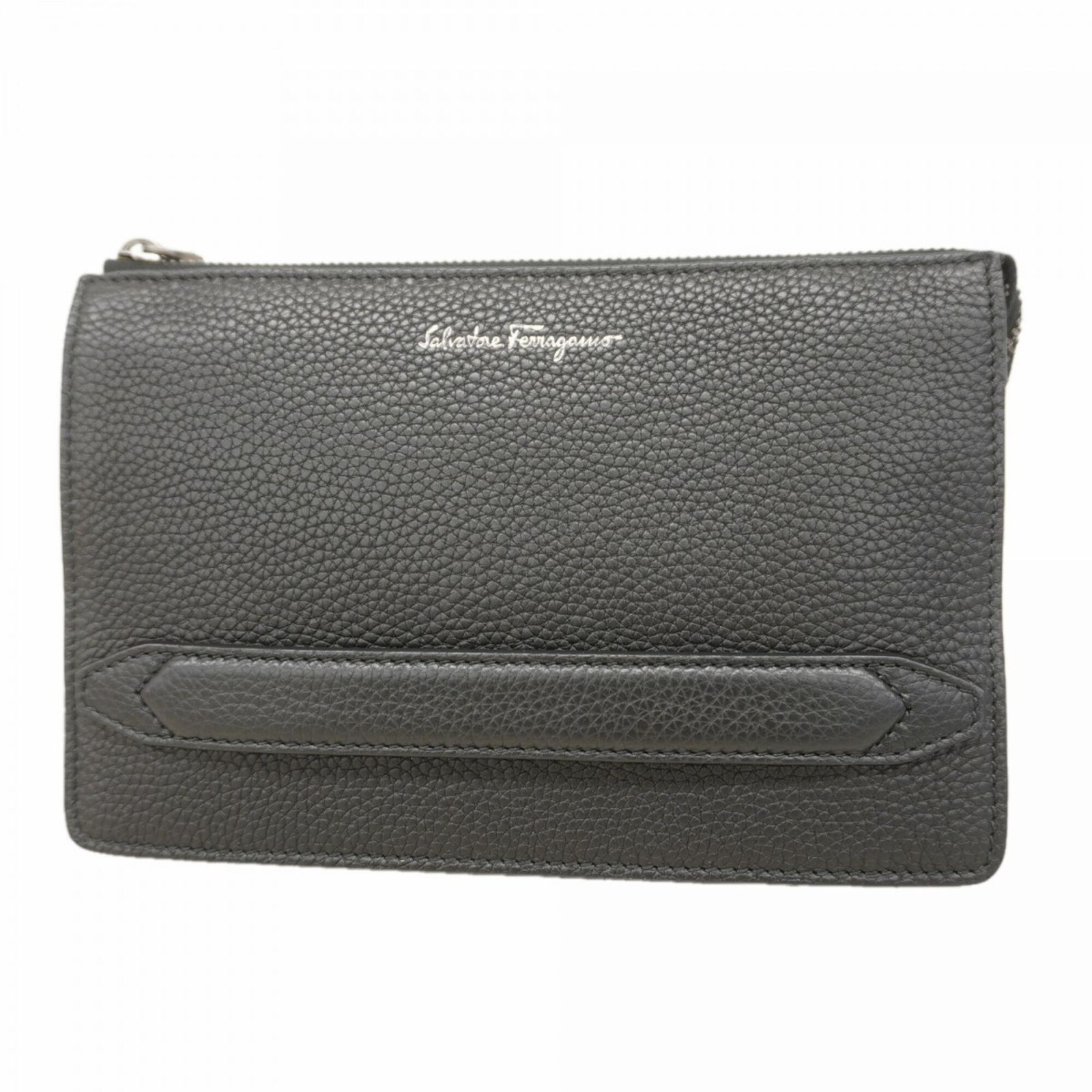 サルヴァトーレ・フェラガモ(Salvatore Ferragamo) サルヴァトーレフェラガモ クラッチバッグ レザー ブラック メンズ OP002614