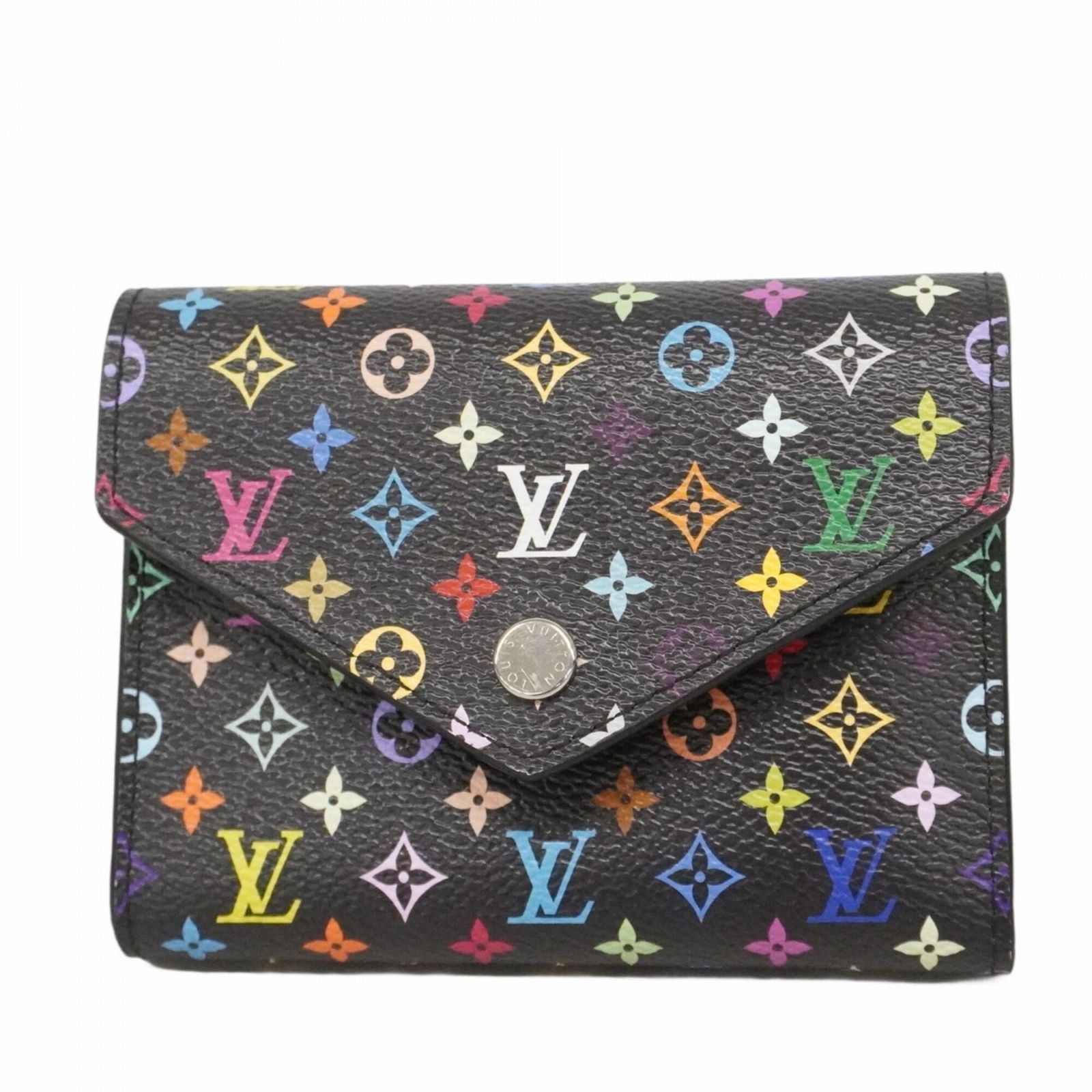 ルイ・ヴィトン(Louis Vuitton) ルイ・ヴィトン 三つ折り財布 モノグラム・マルチカラー ポルトフォイユヴィクトリーヌ M14163 ノワールレディース OP002420