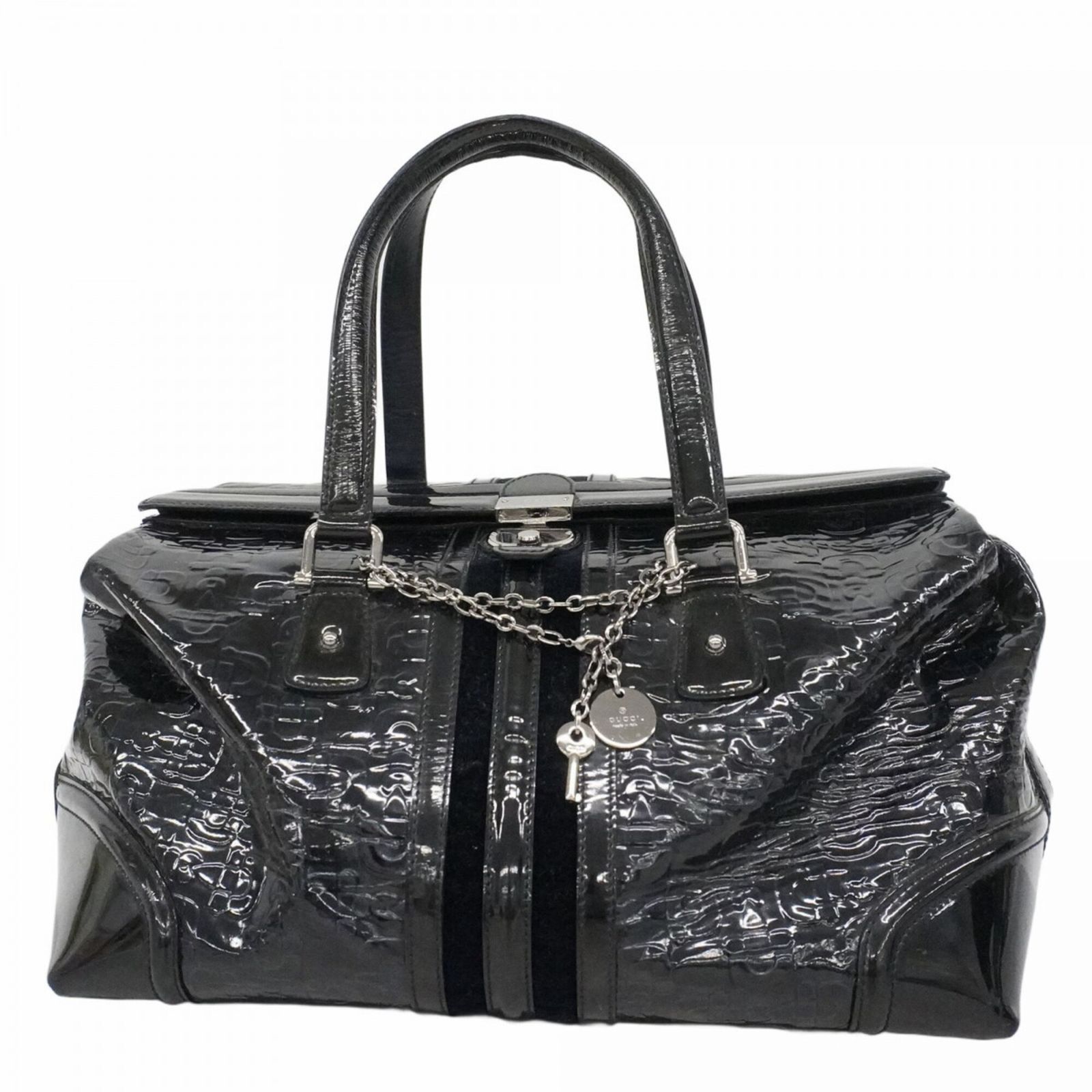 グッチ(Gucci) グッチ ショルダーバッグ 150335 エナメル ブラック レディース OP001733