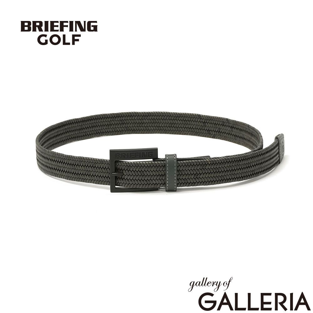 【日本正規品】 ブリーフィング ゴルフ ベルト メンズ カジュアル BRIEFING GOLF ブランド リサイクルレザー ロゴ おしゃれ 日本製 男性 MEN’S SQUARE BUCKLE LEATHER MESH BELT BRG261ME0 BLACK