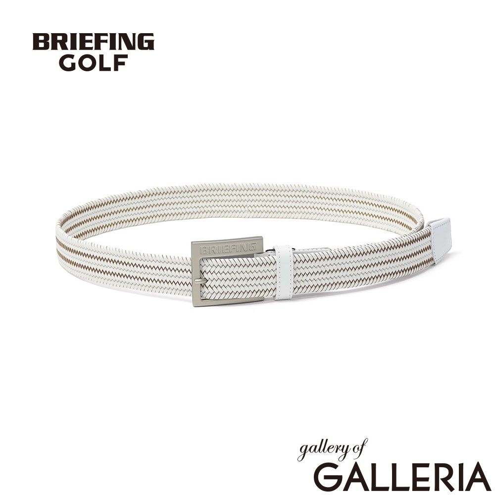 【日本正規品】 ブリーフィング ゴルフ ベルト メンズ カジュアル BRIEFING GOLF ブランド リサイクルレザー ロゴ おしゃれ 日本製 男性 MEN’S SQUARE BUCKLE LEATHER MESH BELT BRG261ME0 GRAY